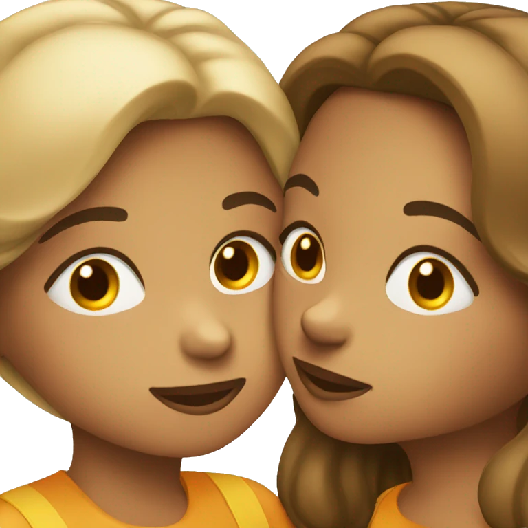 two girls kissing emoji