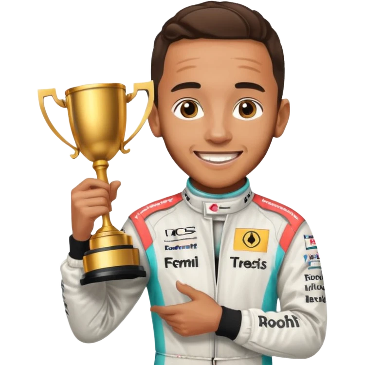 make me a emoji of lewis hamilton of his 7th win iconic pic emoji