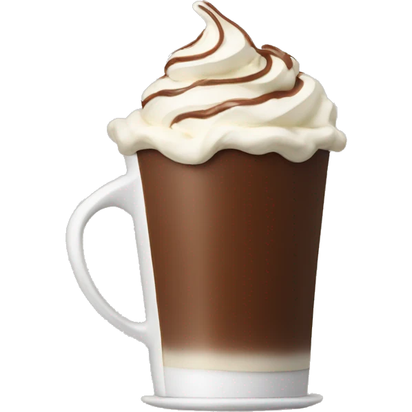 Coffee with whipped cream and chocolate bar inside  emoji