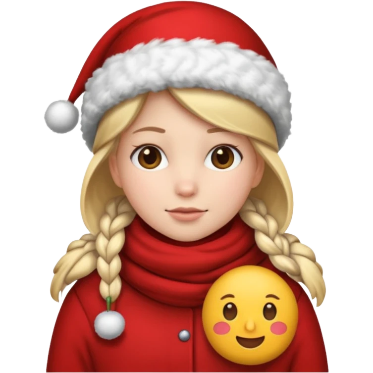 Christmas girly emoji of winter chill emoji