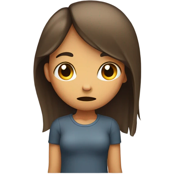 Head down girl with fist over the nose emoji  emoji