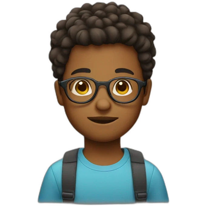 boy with rounded glasses emoji