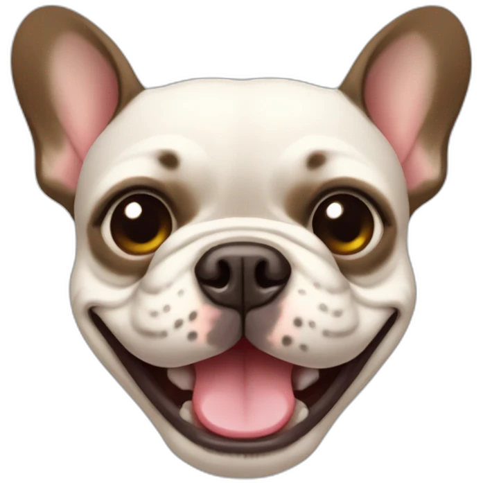 french-bulldog-face-smiling-blinking emoji