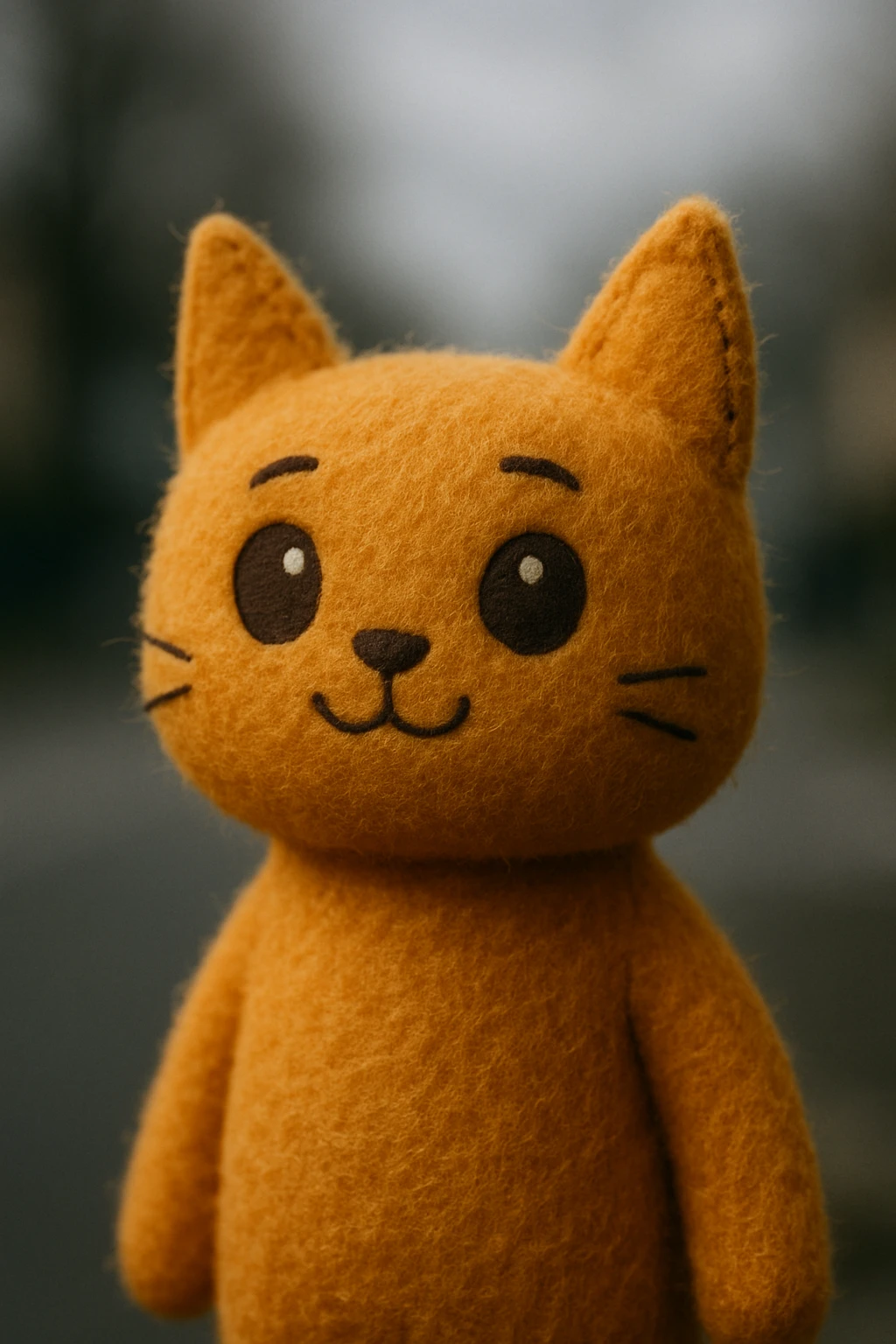 stylized cat plush toy, vibrant colors emoji