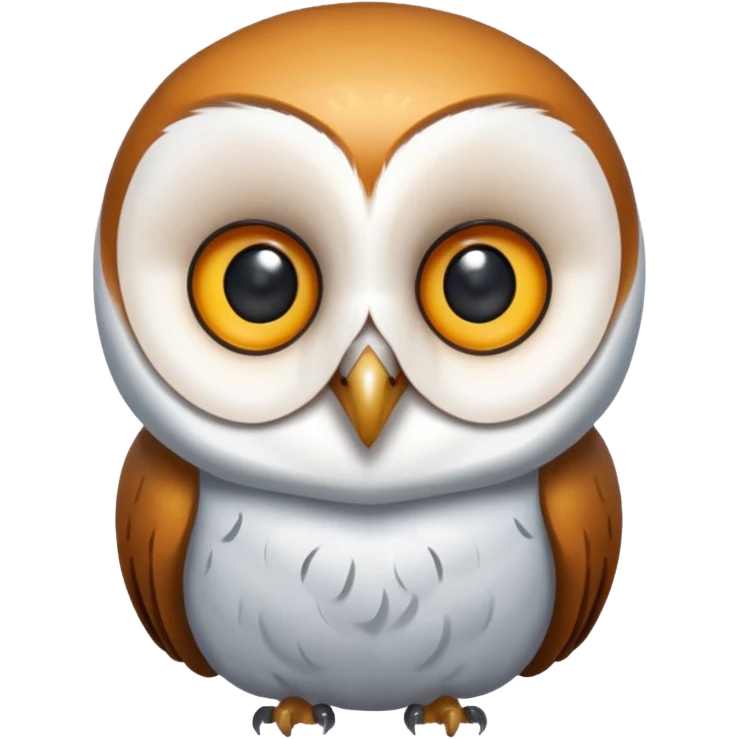 Barn owl. Android looking emoji