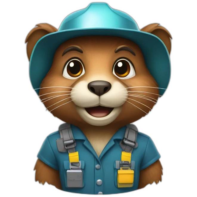 Beaver animal engineer emoji