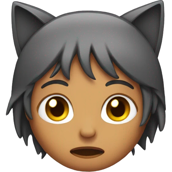 pleading face with cat ears emoji