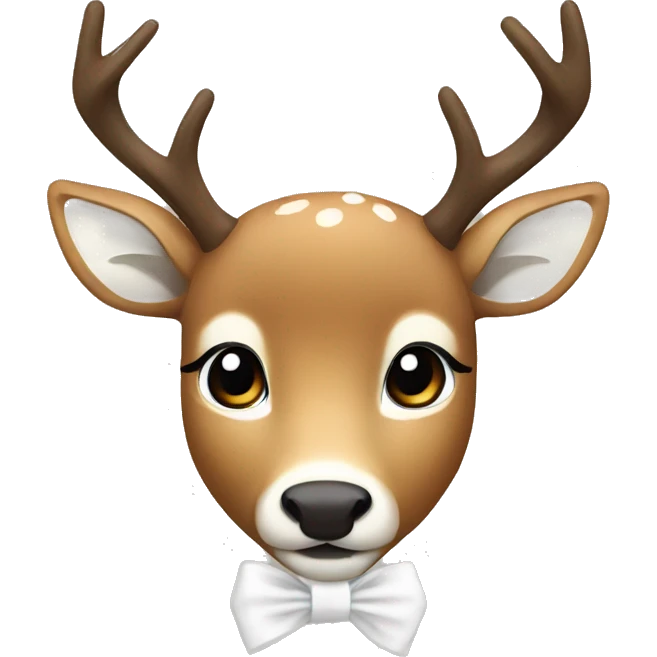Deer with white bow emoji