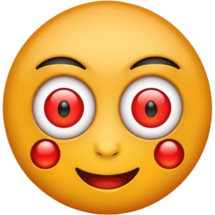 Emoji con todo los ojos de rojo emoji