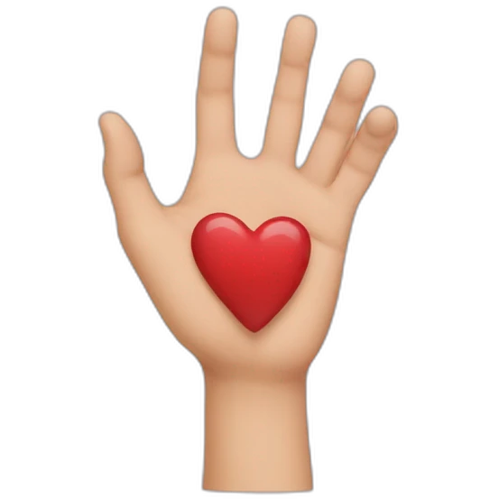 Hand heart  emoji