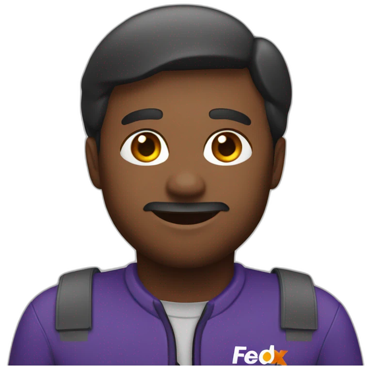 FedEx delivery driver emoji