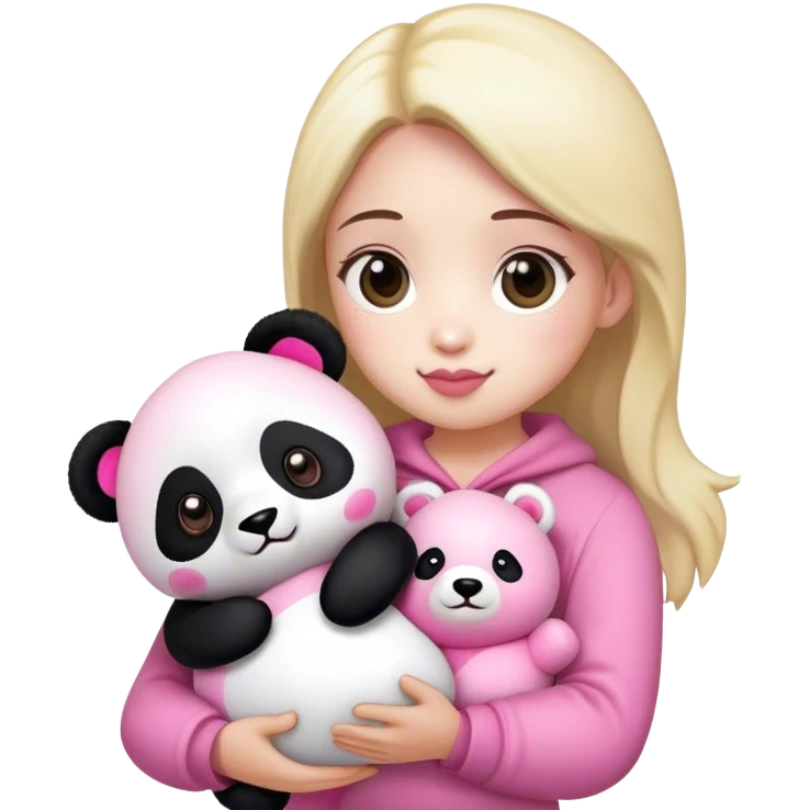 Panda rosa pastes emoji