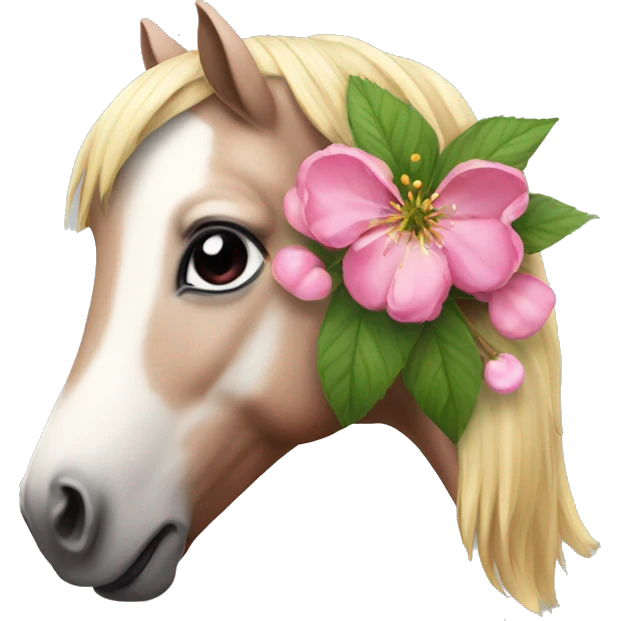 Cherry Horse Flower emoji