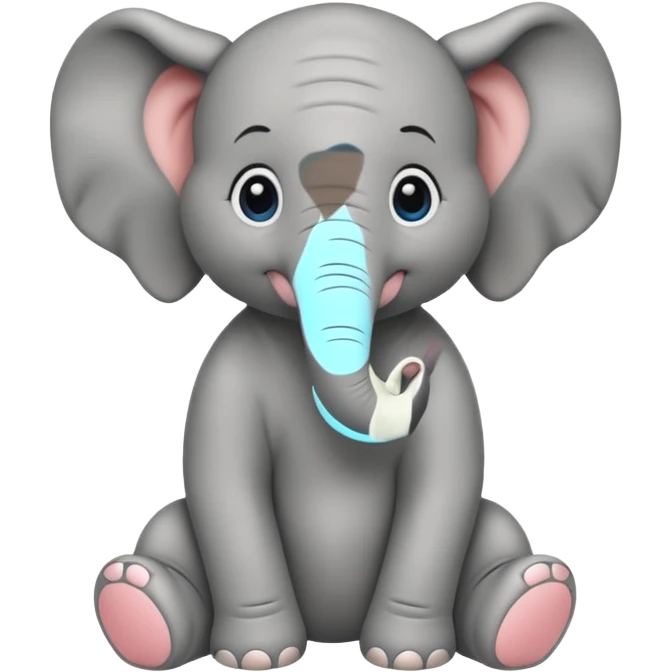 Baby elephant sitting emoji