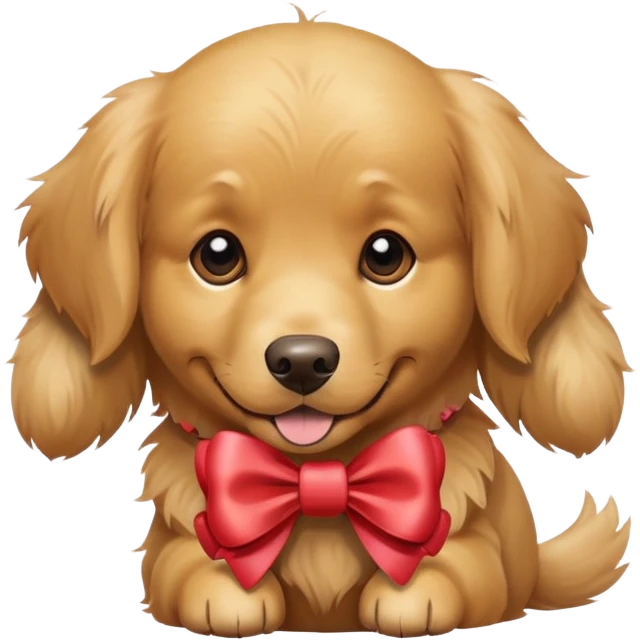 Dog with bow emoji