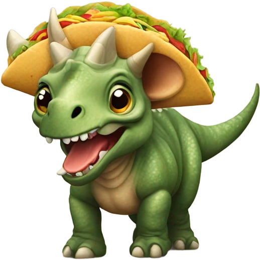 Triceratops with tacos  emoji