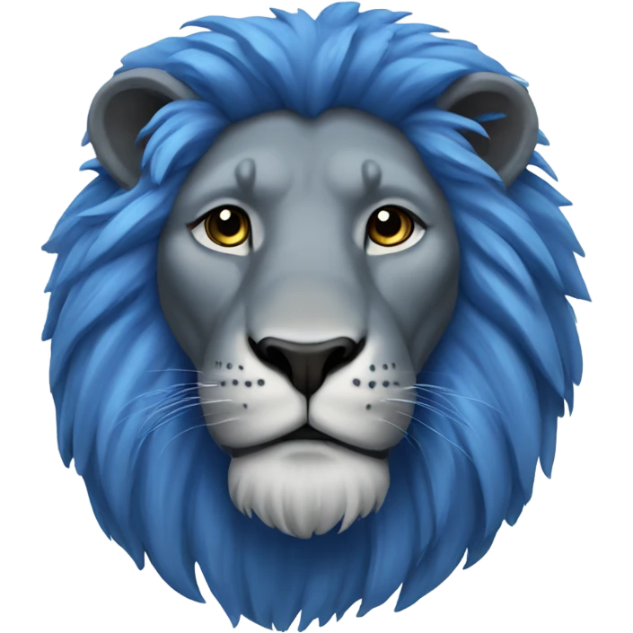 Blue lion emoji