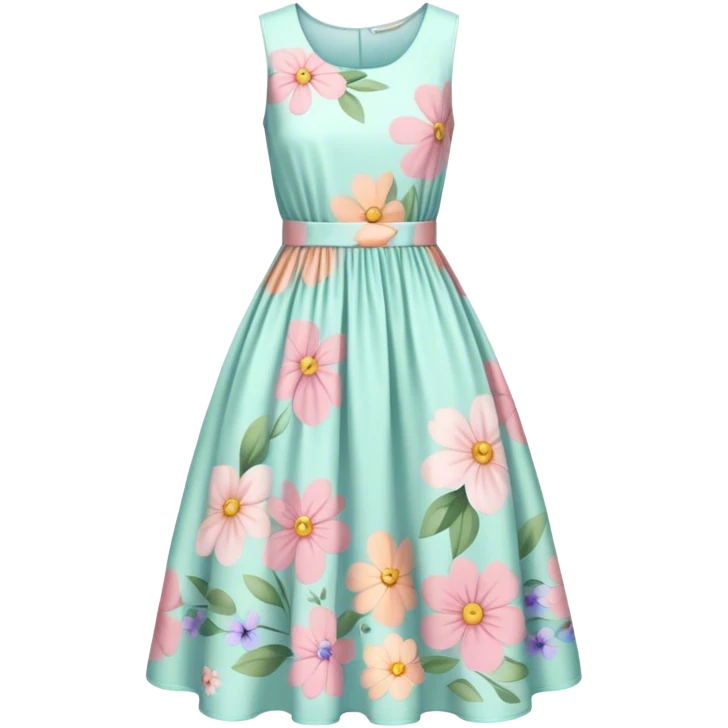 Pastel floral dress emoji