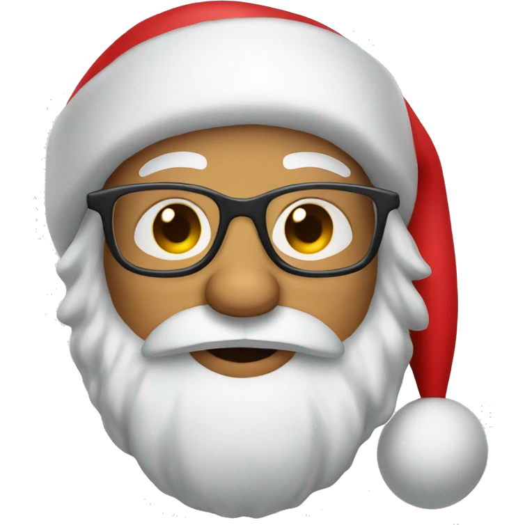 Santa clause with glasses emoji