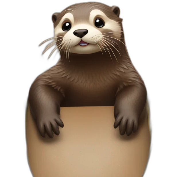 otter goind down the playground slide emoji