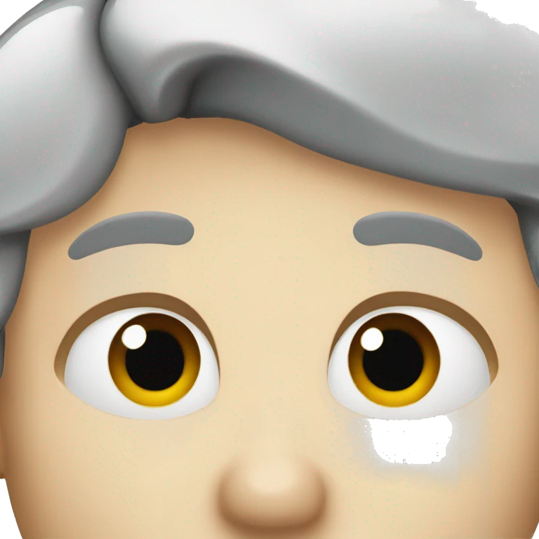 A person who have a black strip on eyes with White hairs emoji