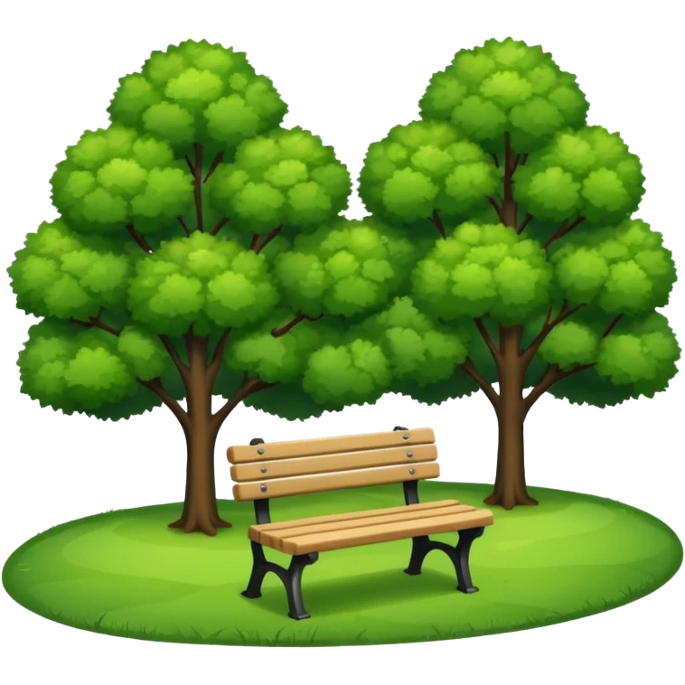 park with benches emoji