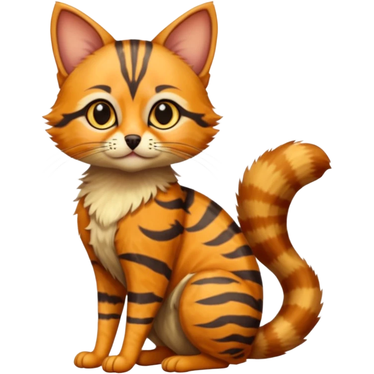 Civet-Genet-Numbat-Persian-cat-Ocicat-hybrid-fusion, full body emoji