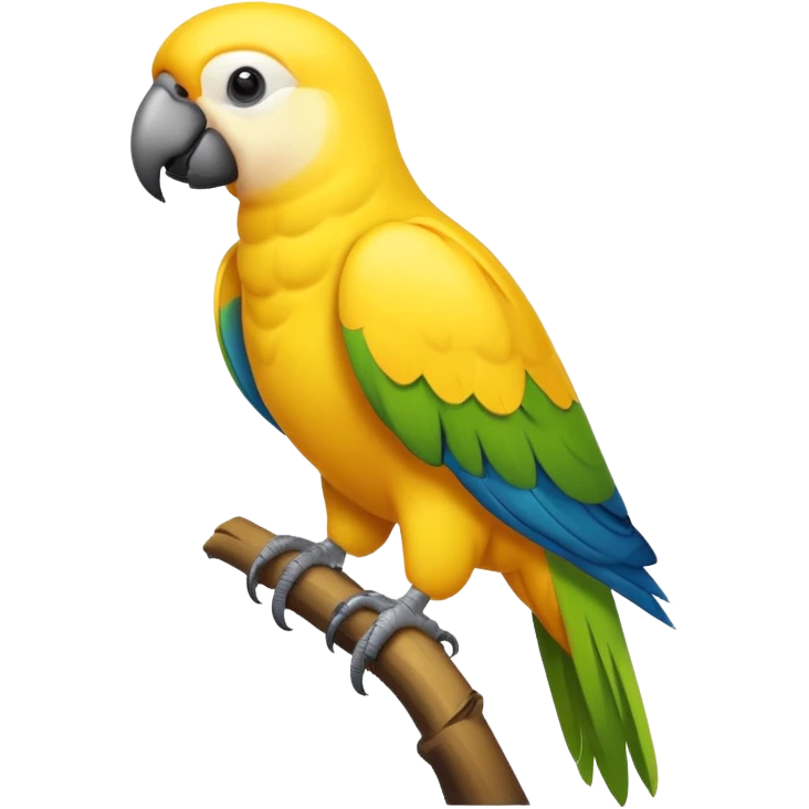 a simple yellow parrot only emoji