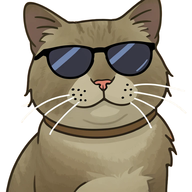 Cat with sunglasses emoji