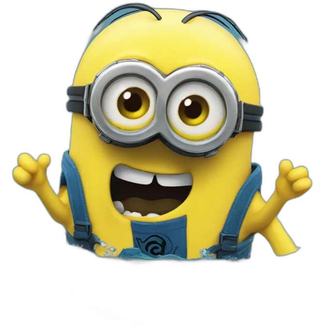 sad minion drowning underwater emoji