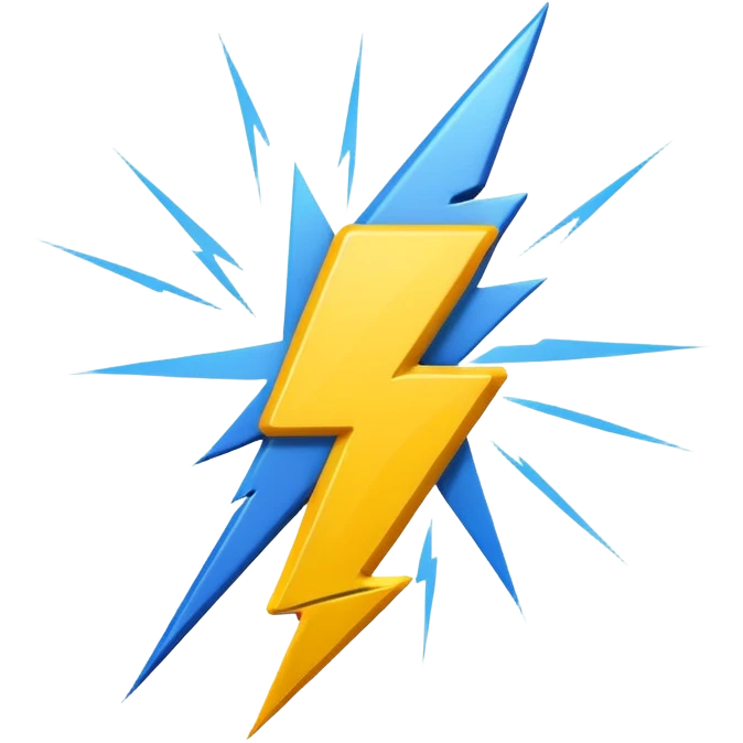 Lightning bolt combined with exclamation mark emoji