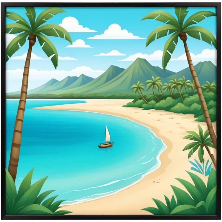 Hawaiian lagoon emoji
