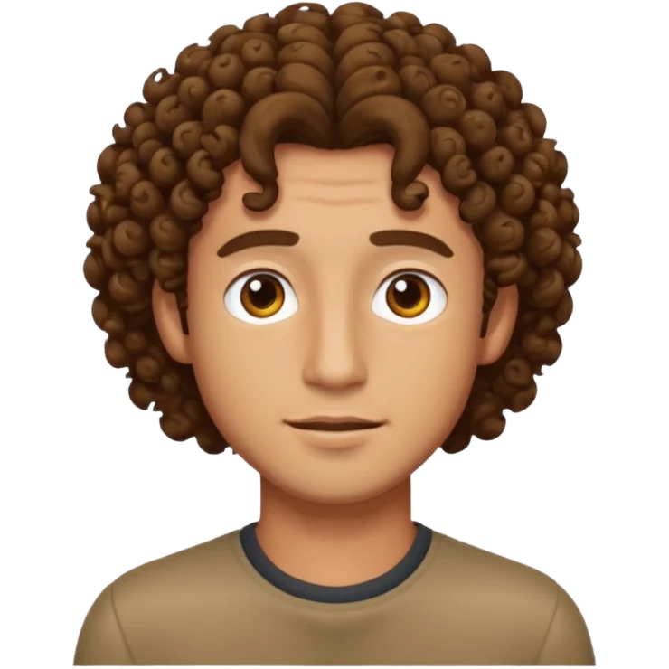 man with curly hair  emoji