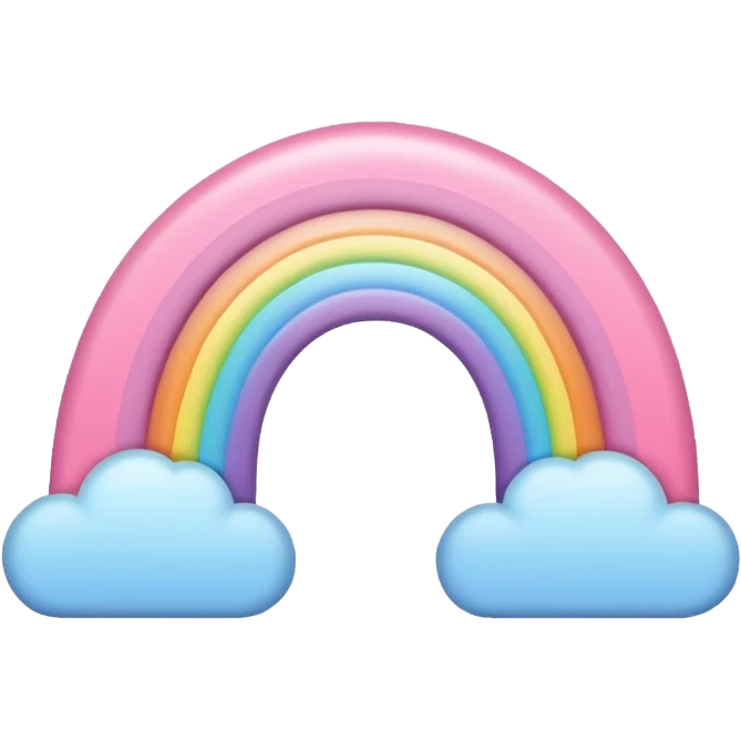 a pink rainbow emoji