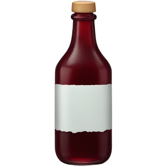 old glass bottle with dark red liquid emoji
