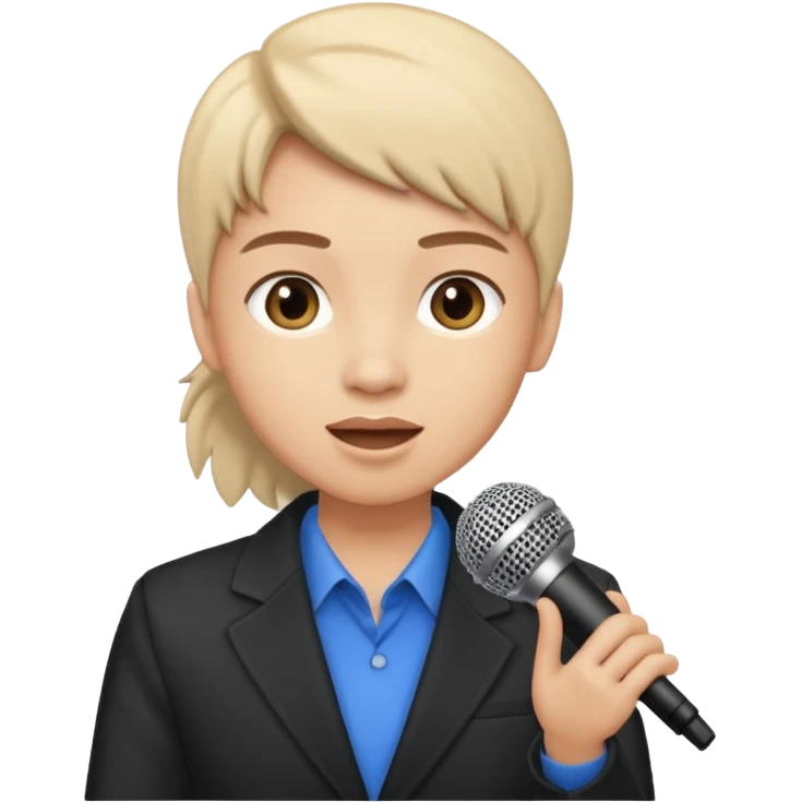 a speaker at an event with microphone emoji