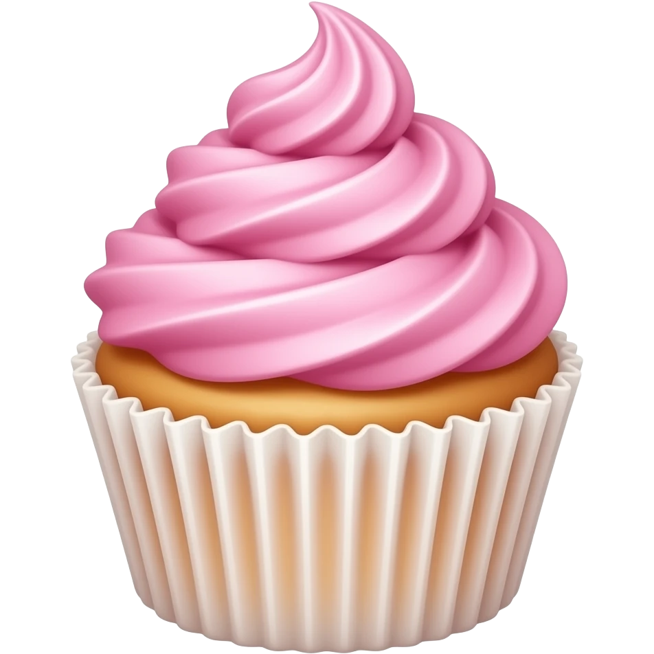Cupcake with pink icing emoji