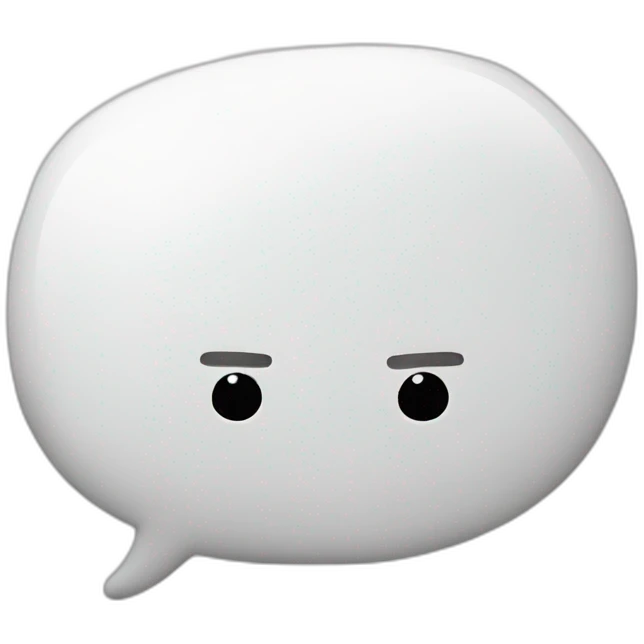 white speech bubble emoji