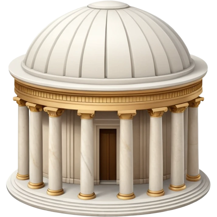 An emoji of the ancient Roman Pantheon temple. It is a round building with a large dome and an open oculus at the top.

 emoji