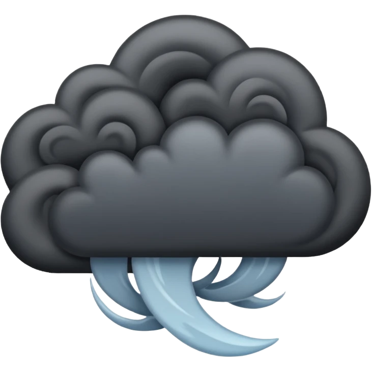 sky full of dark clouds with windy background  emoji