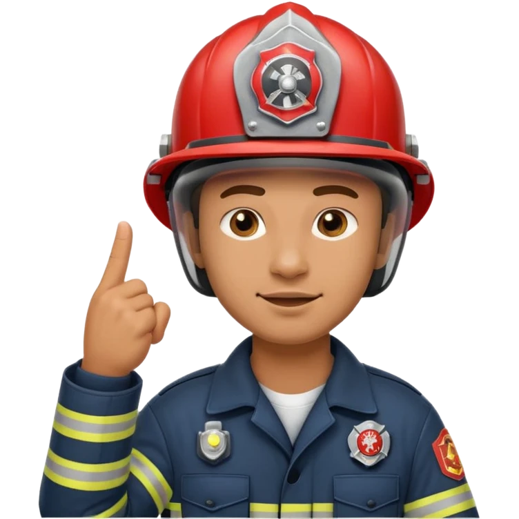 Pompier qui fait un doigt d'honneur emoji