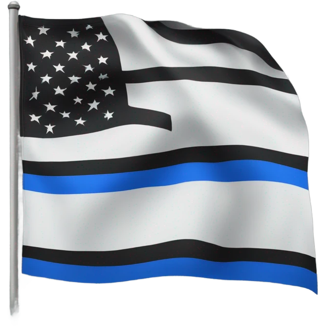 Thin blue line flag emoji