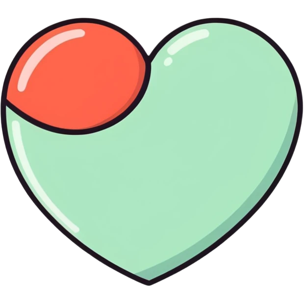Heart beige emoji