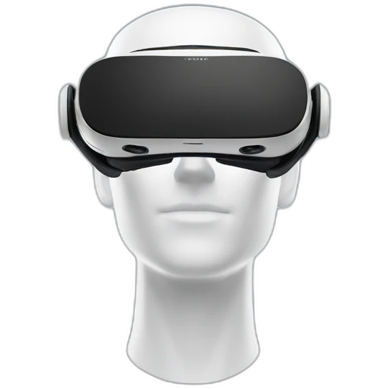 White Oculus quest emoji