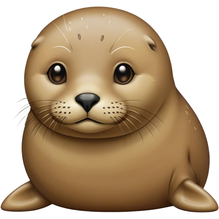 Detailed Brown and beige seal  emoji