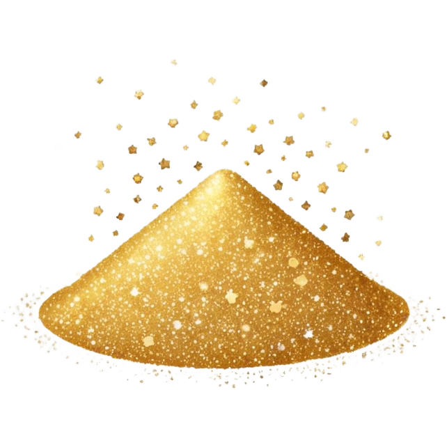 tiny glitter dust floating in the air, very small sparkles scattered everywhere, bright and shiny, like magical fine dust. Rounded, glossy, smooth, soft shadows, white background.




 emoji