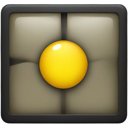Rectangle top half black and bottom half yellow with yellow orb in Centre  emoji