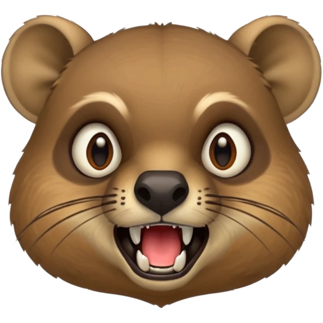 hyrax with visible fangs emoji