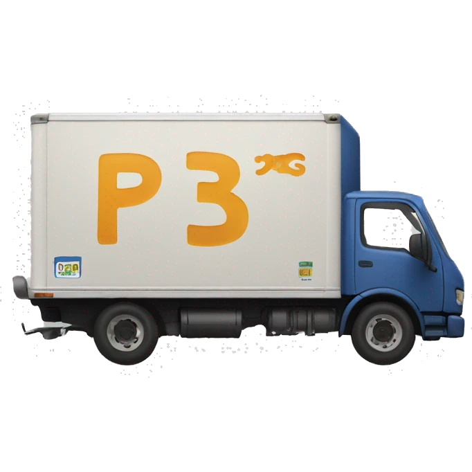 Box truck with “PGS” letters on the side emoji