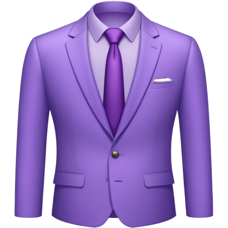 lavender-purple  Suit, smooth rounded neckline, simple design, glossy surface, plain background.only suit. emoji